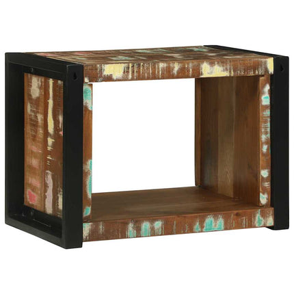 Væg Cube med opbevaring Brun 55 x 35 x 40 cm Solid genbrugs træ