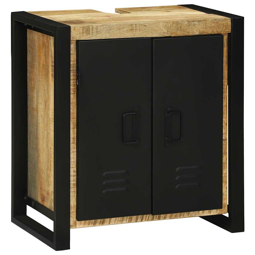 Vaskeskab med hylde Brun 55 x 35 x 60 cm Massivt mangotræ