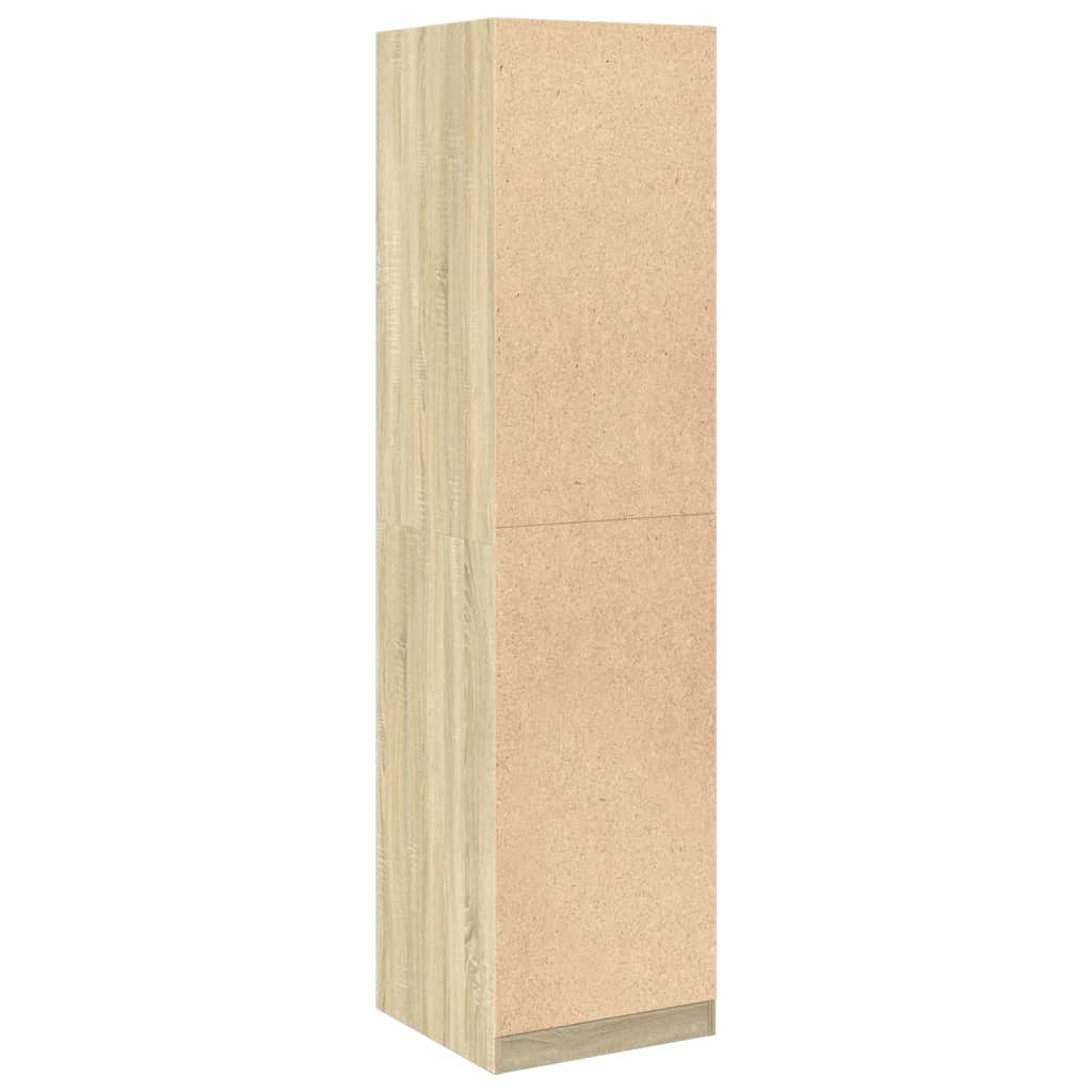 klædeskab 50x50x200 cm konstrueret træ sonoma-eg