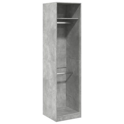 klædeskab 50x50x200 cm konstrueret træ betongrå