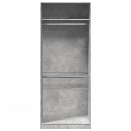 klædeskab 80x50x200 cm konstrueret træ betongrå