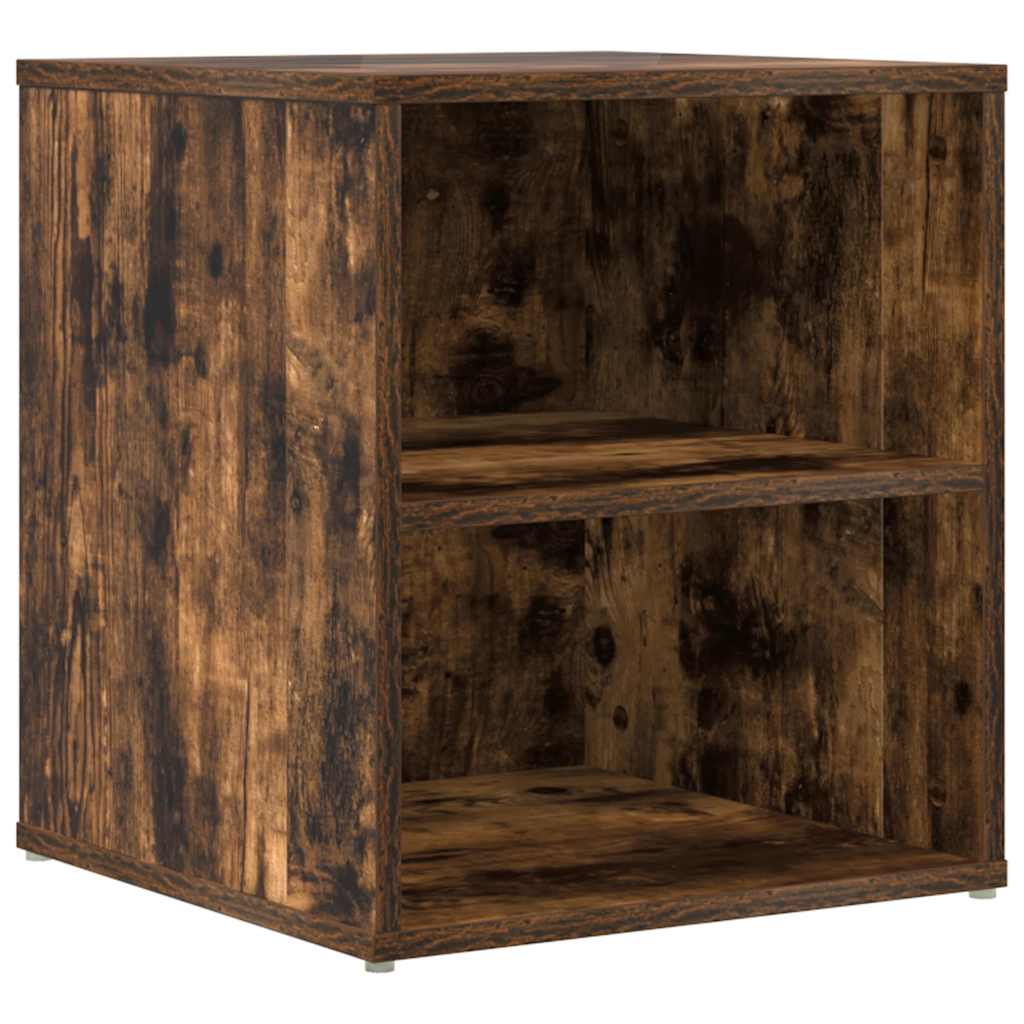 hjørneskab 160x40x45 cm konstrueret træ røget egetræsfarve