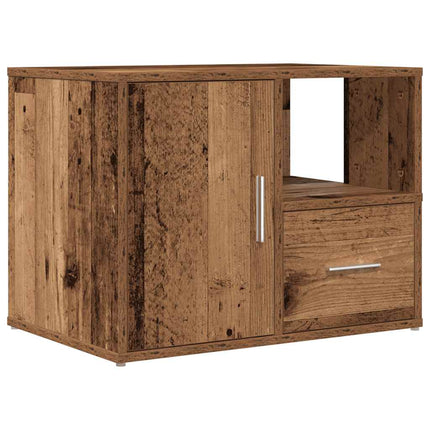 hjørneskab 160x40x45 cm konstrueret træ gammelt trælook