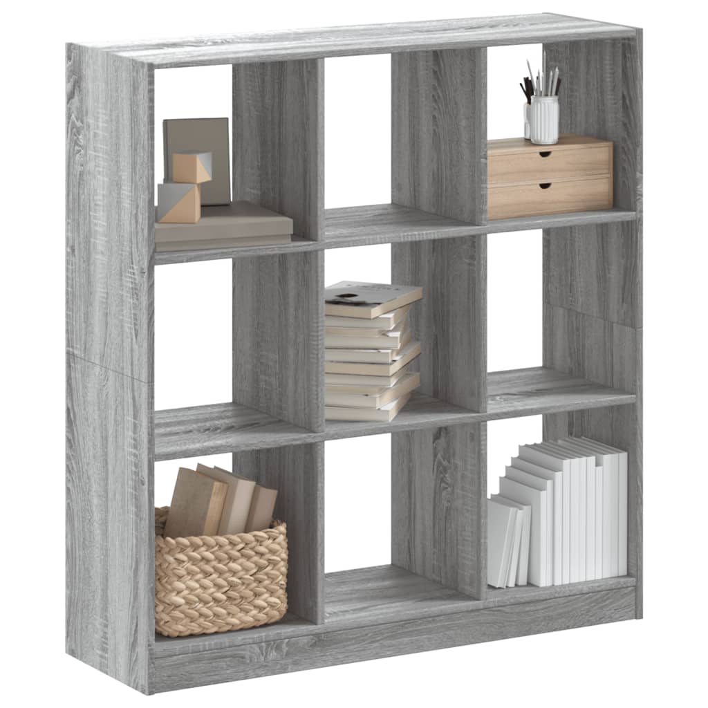 Bogreol 102X32X109 Cm Konstrueret Træ Grå Sonoma-Eg - 102 cm / 108 cm