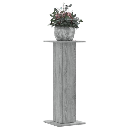 plantestativer 2 stk. 30x30x80 cm konstrueret træ grå sonoma-eg