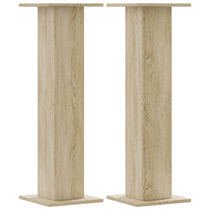 plantestativer 2 stk. 30x30x95 cm konstrueret træ sonoma-eg