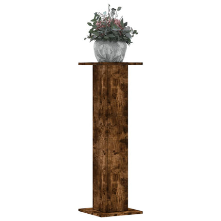 plantestativer 2 stk. 30x30x95 cm konstrueret træ røget eg