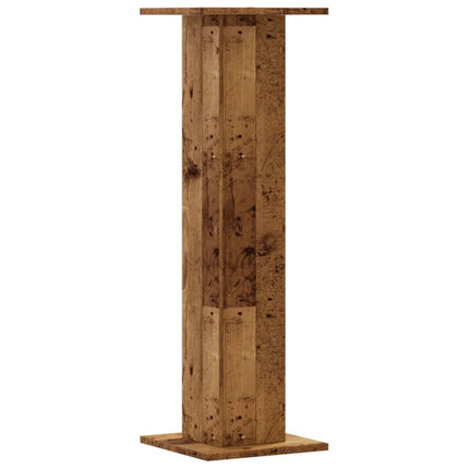plantestativer 2 stk. 30x30x95 cm konstrueret træ antikt træ