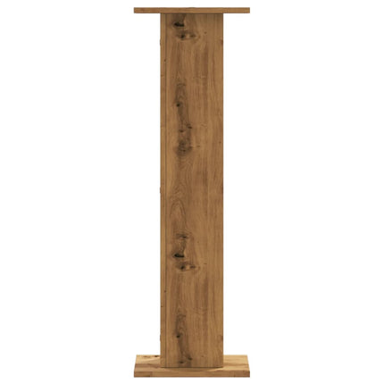 plantestativer 2 stk. 30x30x95 cm konstrueret træ egetræsfarve