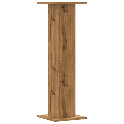 plantestativer 2 stk. 30x30x95 cm konstrueret træ egetræsfarve