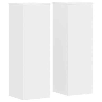 plantestativer 2 stk. 33x33x100 cm konstrueret træ hvid
