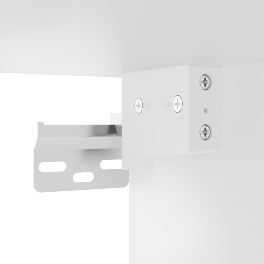 væghængt tv-bord med LED-lys 180x31x39,5 cm hvid