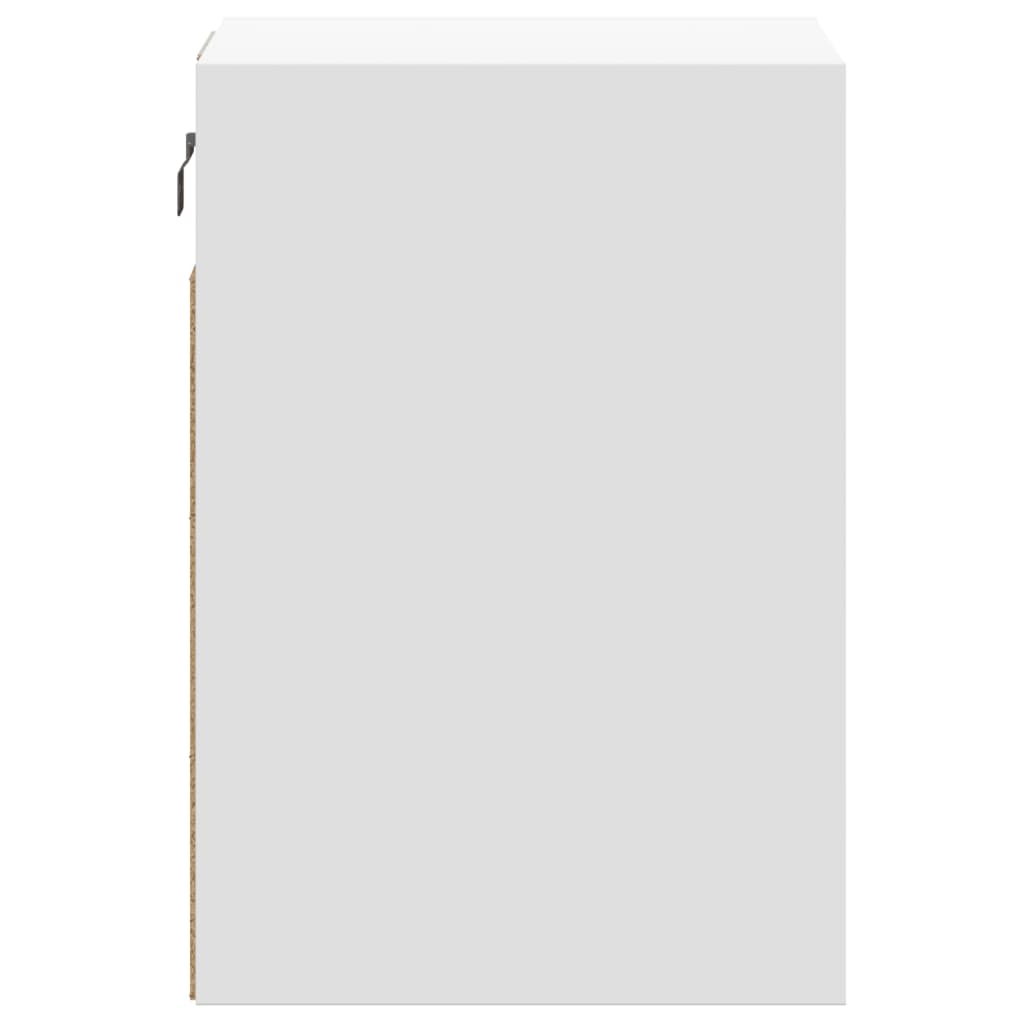 væghængt sengebord med LED-lys hvid