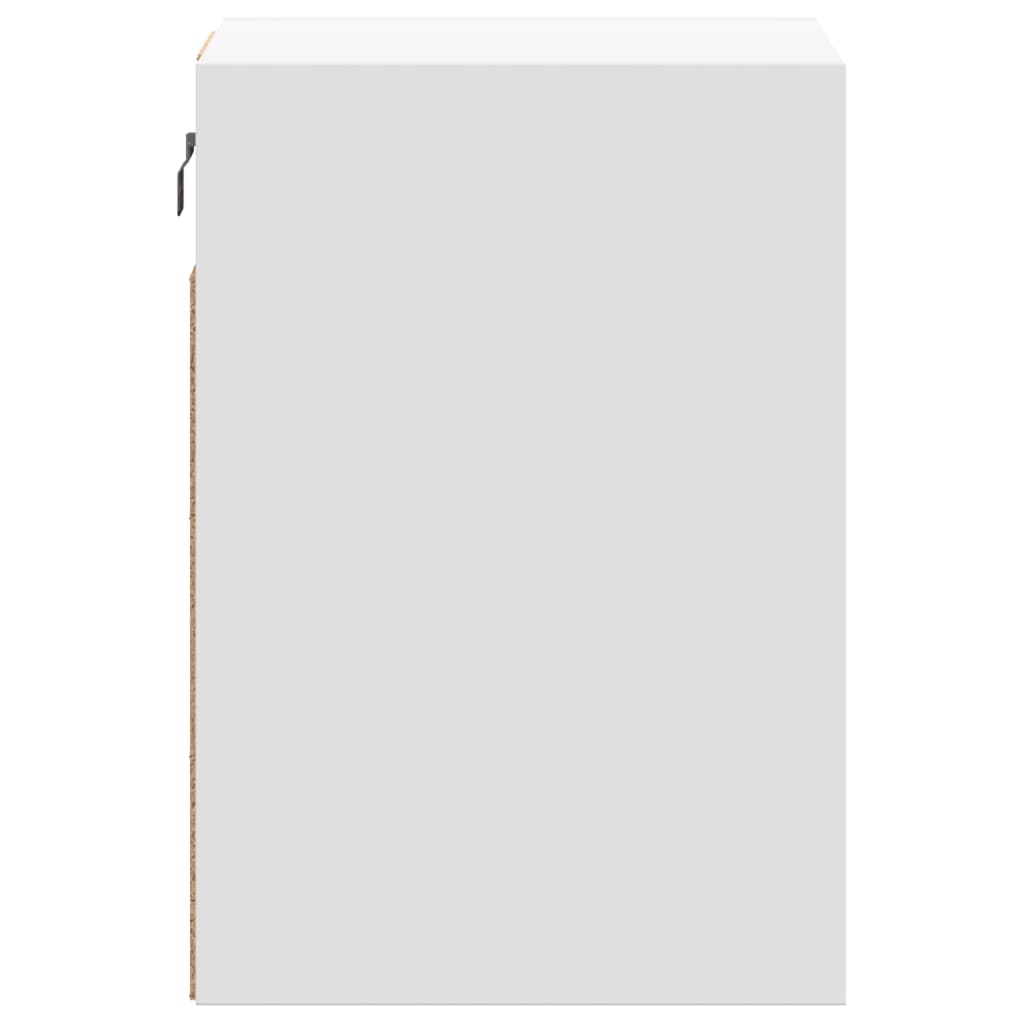 væghængte sengeborde 2 stk. med LED-lys hvid