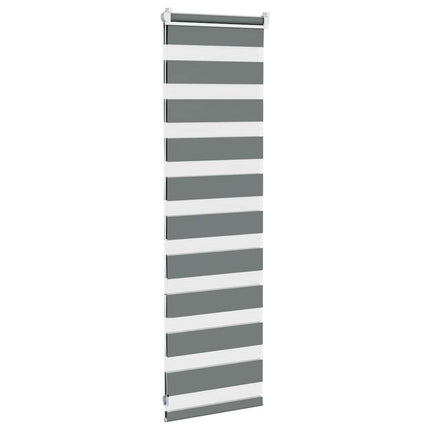 zebra persienne mørkegrå 40x100 cm stofbredde 35,9 cm polyester