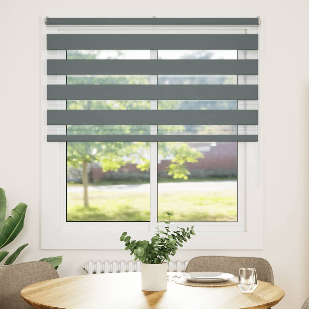 zebragardin mørkegrå 125x150 cm stofbredde 120,9 cm polyester