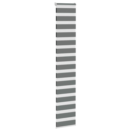 zebragardin mørkegrå 45x230 cm stofbredde 40,9 cm polyester