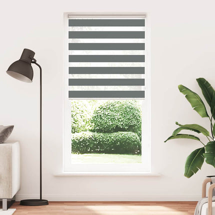 zebragardin mørkegrå 95x230 cm stofbredde 90,9 cm polyester