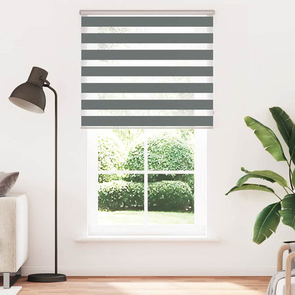 zebragardin mørkegrå 135x230 cm stofbredde 130,9 cm polyester