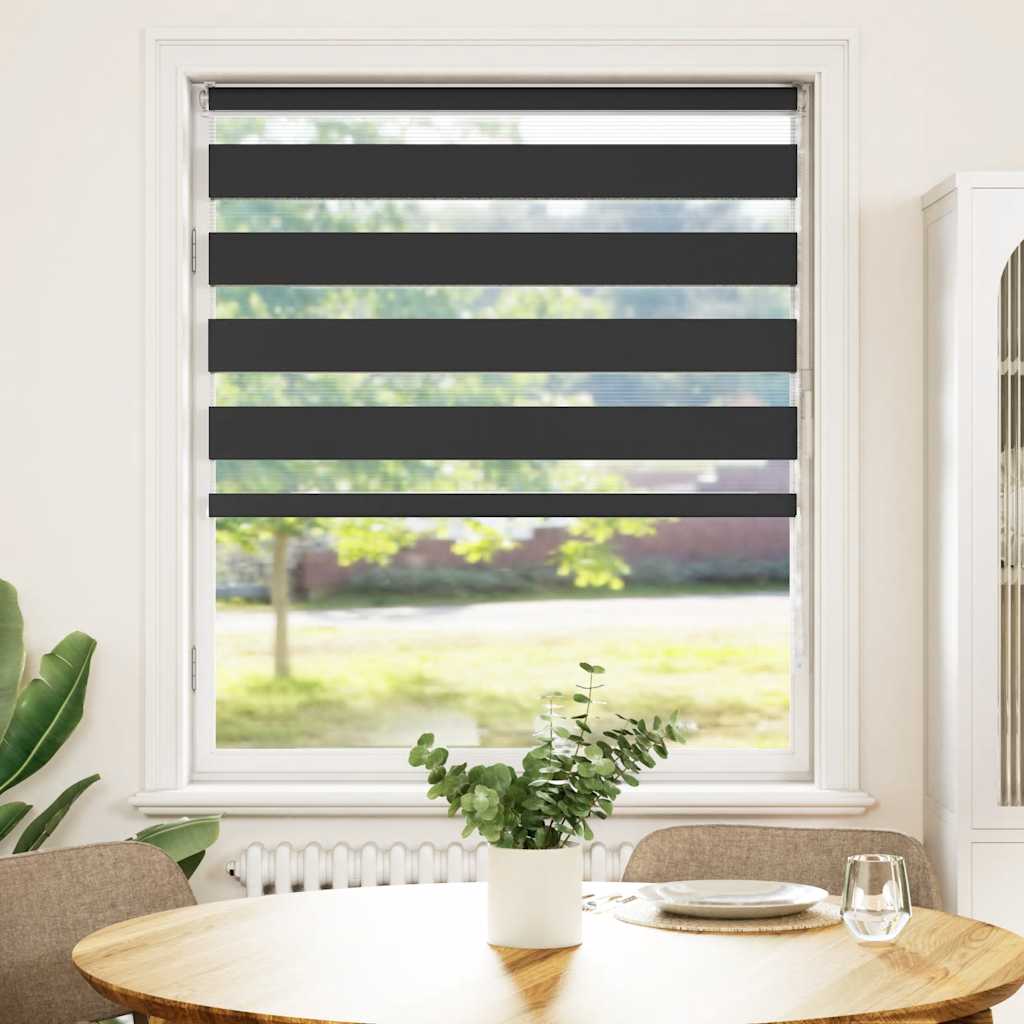 zebragardin sort 95x100 cm stofbredde 90,9 cm polyester