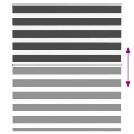 zebragardin sort 120x100 cm stofbredde 115,9 cm polyester
