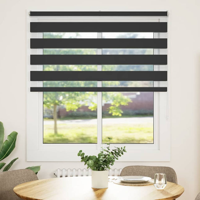 zebragardin 135x100 cm stofbredde 130,9 cm polyester sort