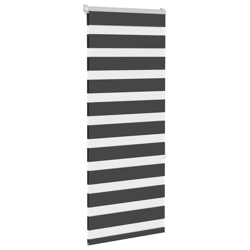 zebragardin sort 65x150 cm stofbredde 60,9 cm polyester