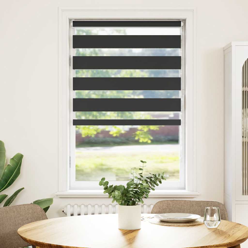 zebragardin sort 80x150 cm stofbredde 75,9 cm polyester
