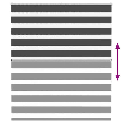 zebragardin sort 120x150 cm stofbredde 115,9 cm polyester