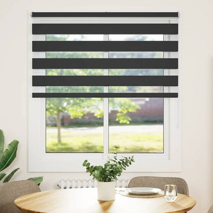zebragardin sort 125x150 cm stofbredde 120,9 cm polyester