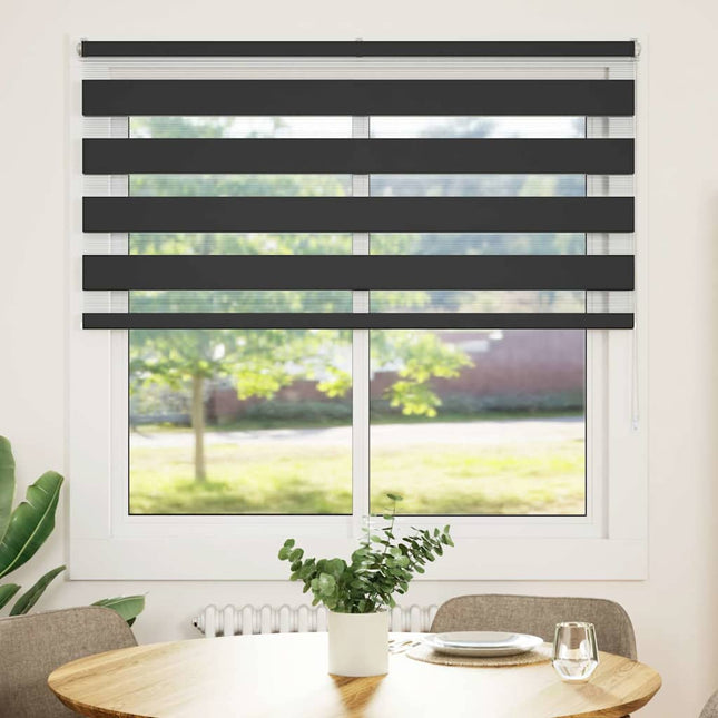 zebragardin sort 150x150 cm stofbredde 145,9 cm polyester