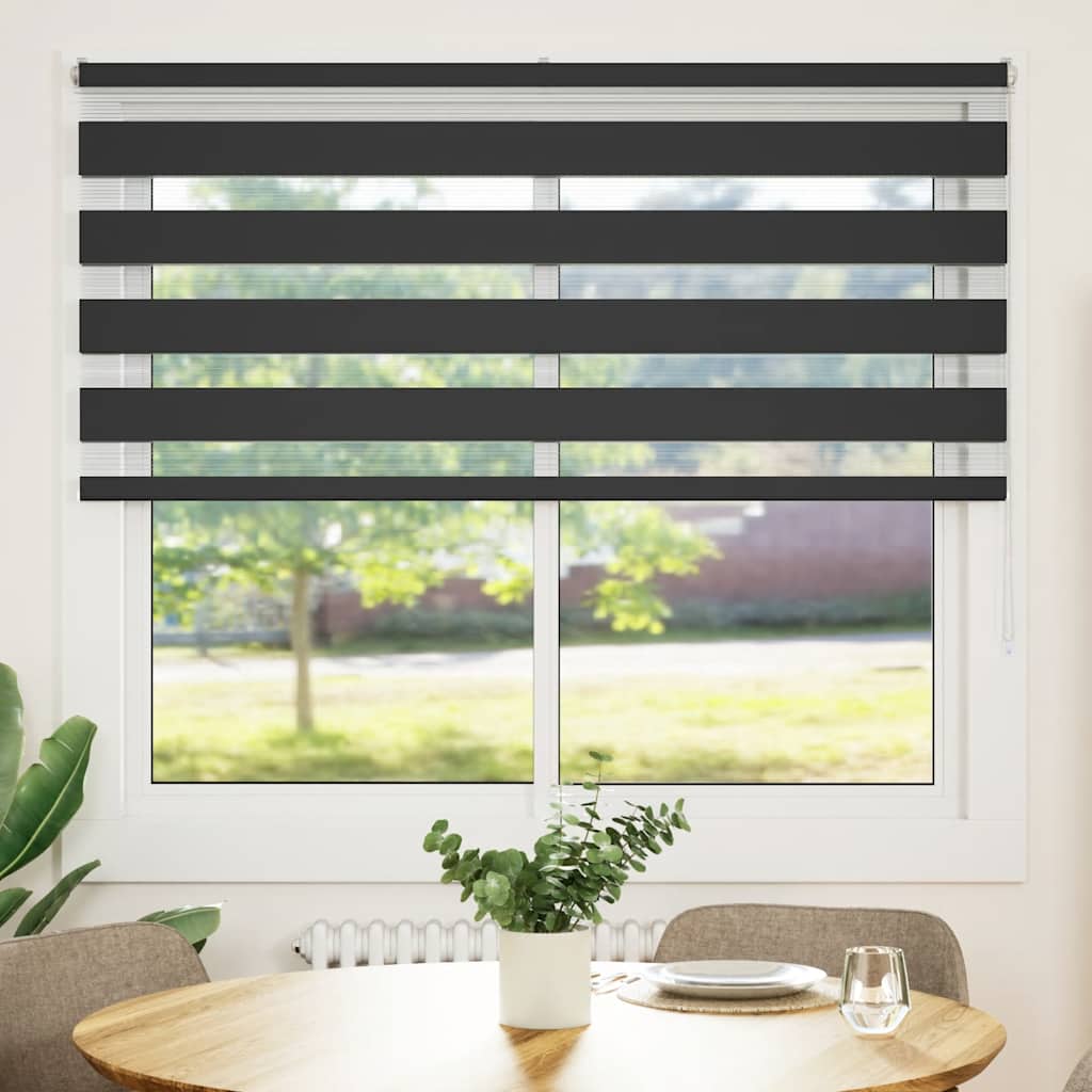 zebragardin sort 155x150 cm stofbredde 150,9 cm polyester