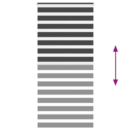 zebragardin sort 100x200 cm stofbredde 95,9 cm polyester