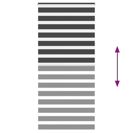 zebragardin sort 105x200 cm stofbredde 100,9 cm polyester