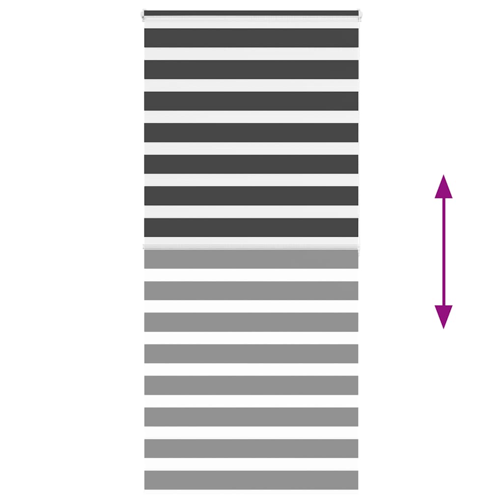 zebragardin sort 110x200 cm stofbredde 105,9 cm polyester