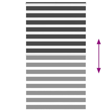 zebragardin sort 130x200 cm stofbredde 125,9 cm polyester