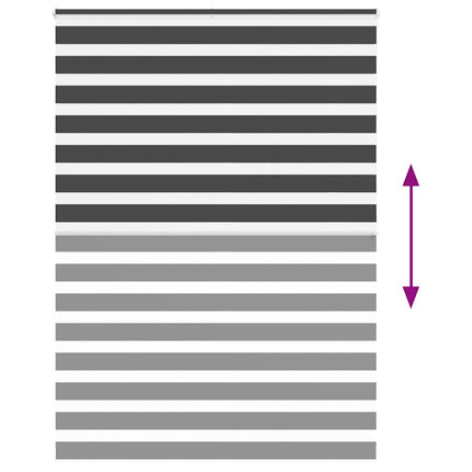 zebragardin sort 155x200 cm stofbredde 150,9 cm polyester