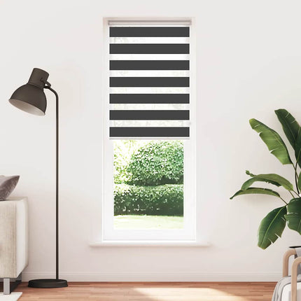 zebragardin sort 90x230cm stofbredde 85,9 cm polyester