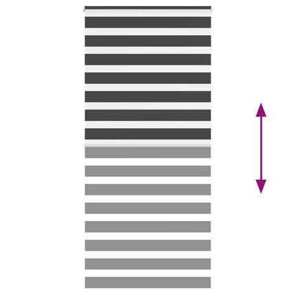 zebragardin sort 100x230 cm stofbredde 95,9 cm polyester