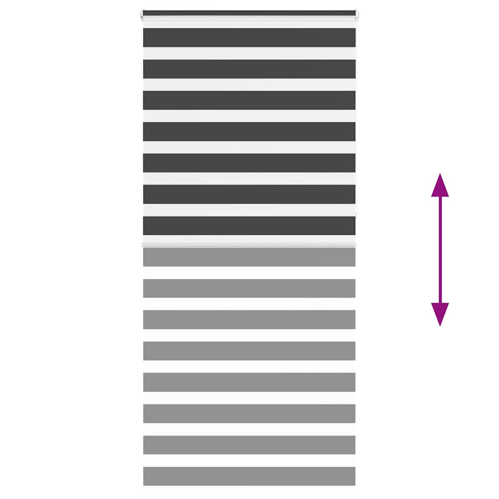 zebragardin sort 100x230 cm stofbredde 95,9 cm polyester