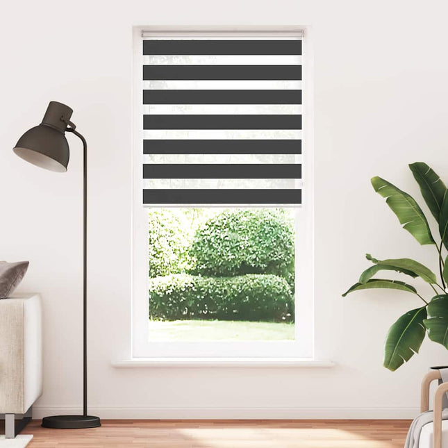 zebragardin sort 110x230 cm stofbredde 105,9 cm polyester