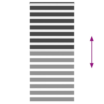 zebragardin sort 110x230 cm stofbredde 105,9 cm polyester