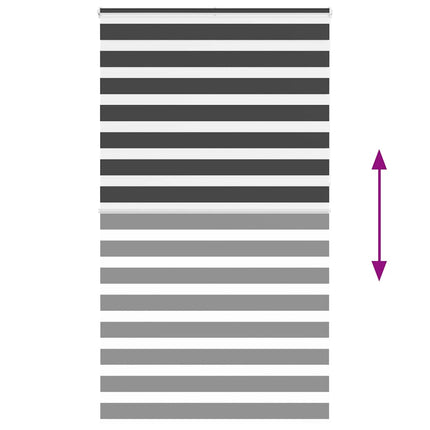 zebragardin sort 120x230 cm stofbredde 115,9 cm polyester