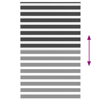 zebragardin sort 150x230 cm stofbredde 145,9 cm polyester