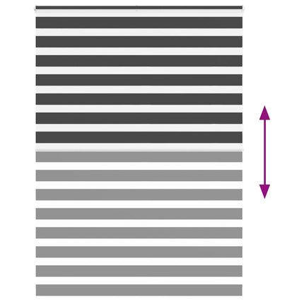 zebragardin sort 165x230 cm stofbredde 160,9 cm polyester