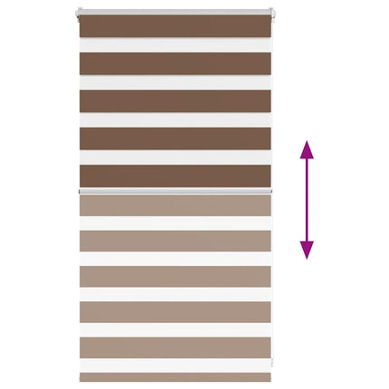 zebragardin brun 75x100 cm stofbredde 70,9 cm polyester