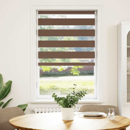 zebragardin brun 90x100 cm stofbredde 85,9 cm polyester