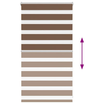 zebragardin brun 90x100 cm stofbredde 85,9 cm polyester