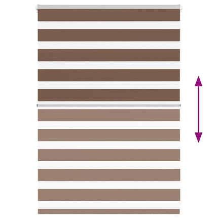 zebragardin brun 105x100 cm stofbredde 100,9 cm polyester