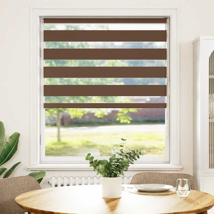 zebragardin brun 115x100 cm stofbredde 110,9 cm polyester